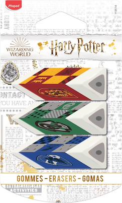 -Lot de gommes pyramides harry potter