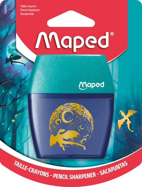 Fille-Accessoires-Fourniture scolaire-Taille crayons shaker dragon avec réserve