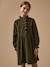 Robe fille en velours Kaki+Marine 1 - vertbaudet enfant 