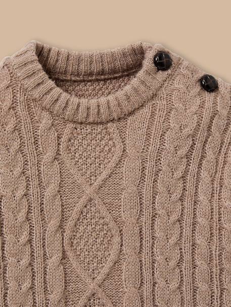 Pull torsadé garçon Beige+Marine+Vert 2 - vertbaudet enfant 