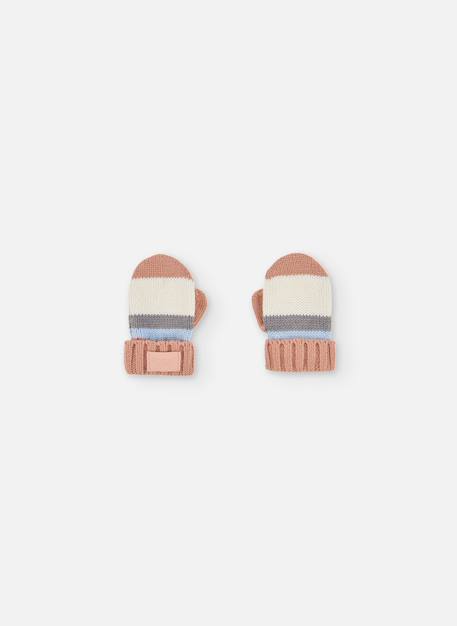 Moufle bébé à rayures Marron 1 - vertbaudet enfant 
