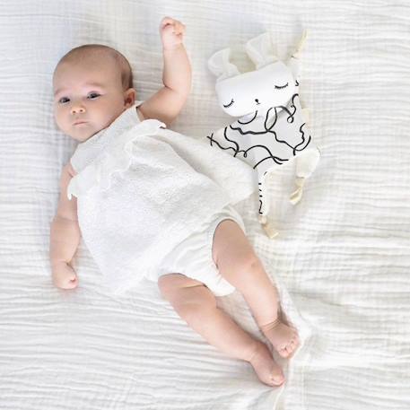 Doudou câlin lapin en coton biologique Multi-coloured 4 - vertbaudet enfant 