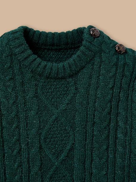 Pull torsadé garçon Beige+Marine+Vert 8 - vertbaudet enfant 