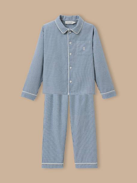 Pyjama vichy garçon Carreaux bleu 1 - vertbaudet enfant 