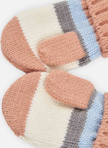 Moufle bébé à rayures Marron 3 - vertbaudet enfant 