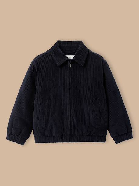 Blouson garçon en velours Marine 1 - vertbaudet enfant 