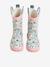 Bottes pluie fille caoutchouc bleu imprimé+écru+lot rose 14 - vertbaudet enfant 