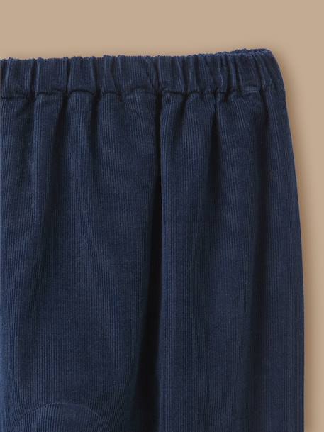Sarouel en velours bébé Marine+Vanille 2 - vertbaudet enfant 
