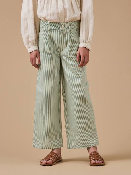 Fille-Pantalon large rayé fille
