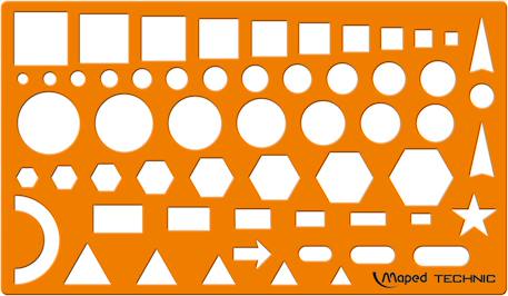Normographe pour croquis et schémas Orange 2 - vertbaudet enfant 