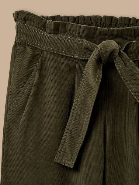 Pantalon large  en velours Kaki+Marine 2 - vertbaudet enfant 