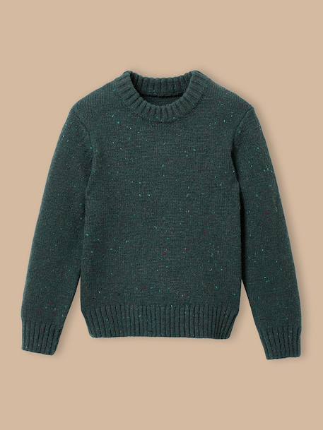 Pull en laine garçon Beige+Vert anglais 5 - vertbaudet enfant 