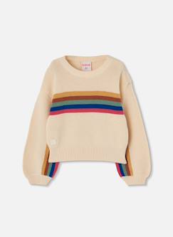 -Pull fille avec rayures