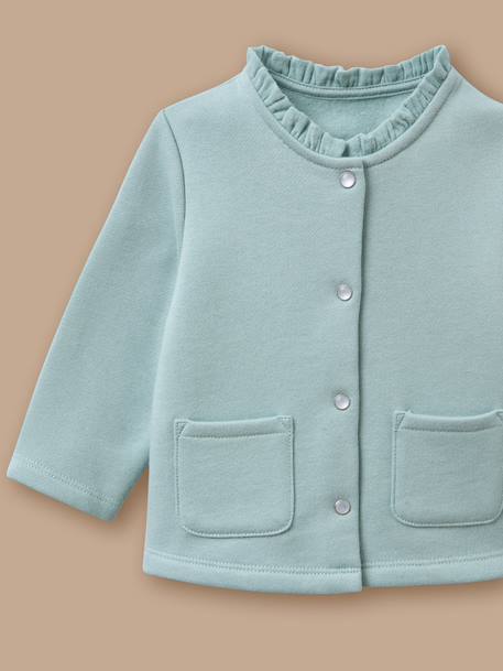 Cardigan en molleton bébé Vert pastel 2 - vertbaudet enfant 