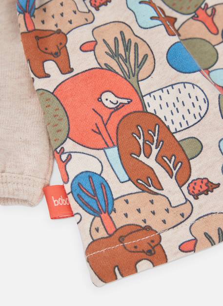 Robe bébé molleton imprimé foret Marron 4 - vertbaudet enfant 