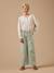 Pantalon large rayé fille Rayure verte 5 - vertbaudet enfant 