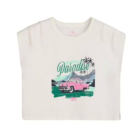 T-shirt fille doli Blanc 1 - vertbaudet enfant 