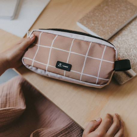 Trousse scolaire zoé sauvage Beige rosé, noir+Bleu gris, blanc+Marron, beige 9 - vertbaudet enfant 