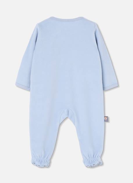 Pyjama bébé molleton broderie hiboux Gris 2 - vertbaudet enfant 