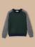 Pull colorblock en laine garçon Bordeaux+Vert 4 - vertbaudet enfant 