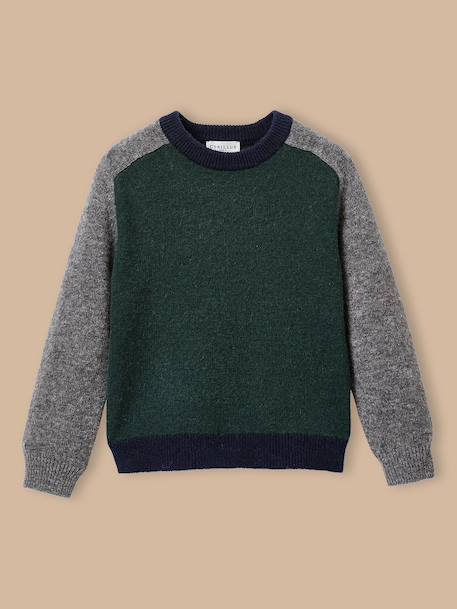 Garçon-Pull, gilet, sweat-Pull colorblock en laine garçon