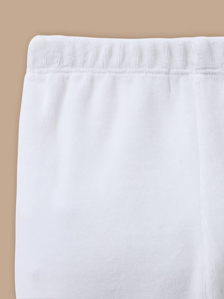 Pyjama bébé en velours Blanc doux 3 - vertbaudet enfant 