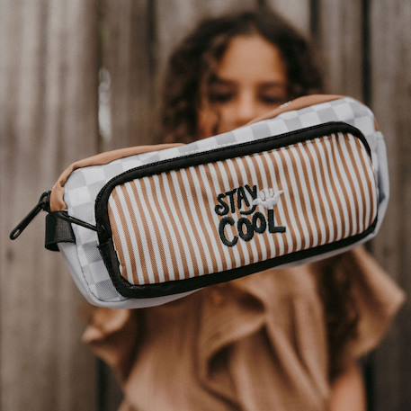 Trousse scolaire lina Bleu gris, blanc+Marron, beige 3 - vertbaudet enfant 