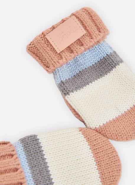 Moufle bébé à rayures Marron 2 - vertbaudet enfant 