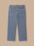 Pantalon droit rayé fille Rayure ikory bleue 1 - vertbaudet enfant 