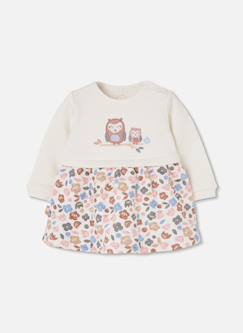 Bébé-Robe, jupe-Robe en maille fleurs brodées hiboux bébé