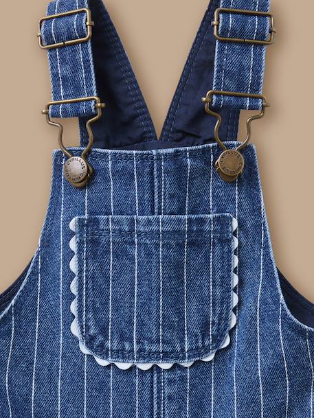 Salopette rayée en denim bébé Rayure tennis 2 - vertbaudet enfant 