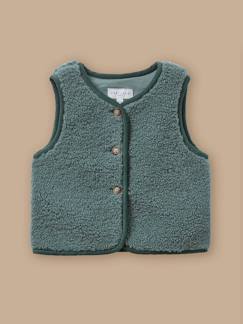 -Veste bébé sans manches sherpa