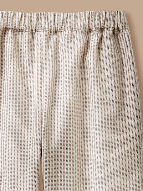 Pantalon rayé bébé Rayure marron/ecru 2 - vertbaudet enfant 