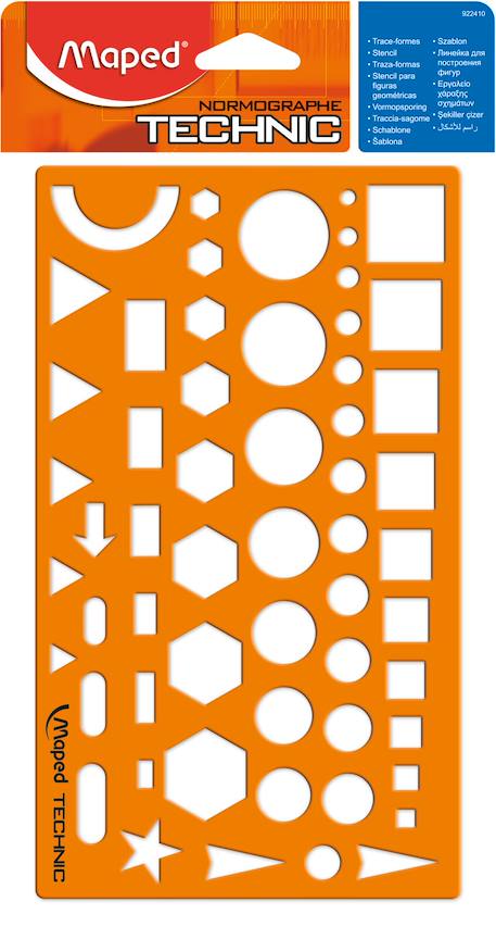 Normographe pour croquis et schémas Orange 1 - vertbaudet enfant 