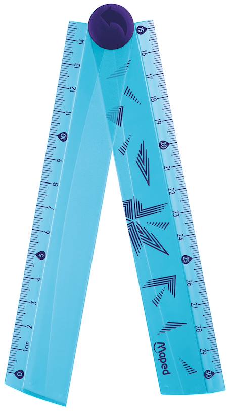 Règle pliable 15 et 30 cm Bleu 2 - vertbaudet enfant 