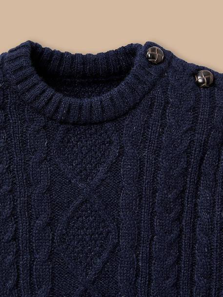 Pull torsadé garçon Beige+Marine+Vert 6 - vertbaudet enfant 
