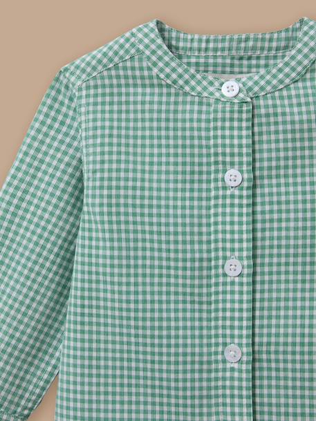Chemise à petits carreaux bébé Mini carreaux vert 2 - vertbaudet enfant 