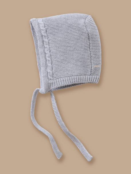 Bébé-Accessoires-Bonnet, écharpe, gants-Béguin laine et coton bébé