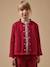 Gilet fille en molleton - coton biologique Amande+Cerise+Marine+Vert anglais 4 - vertbaudet enfant 