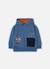 Sweat-shirt garçon molleton à capuche imprimé gaming Bleu 1 - vertbaudet enfant 