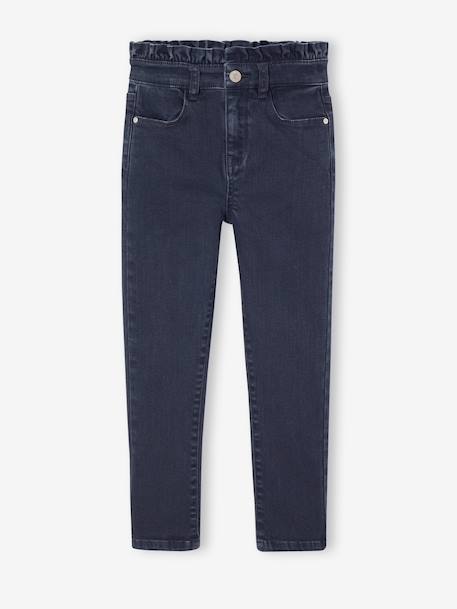 Pantalon slim fille morphologie fin encre+mauve 1 - vertbaudet enfant 