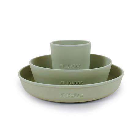 Service de table en silicone Rose+Vert 4 - vertbaudet enfant 