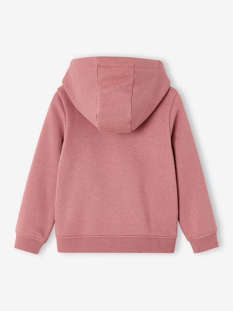 Sweat zippe fille à capuche marine+vieux rose 6 - vertbaudet enfant 