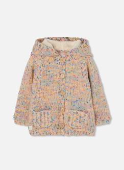 -Veste en maille fille à capuche