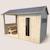 Cabane en bois avec préau et table de jeu jazz Marron 1 - vertbaudet enfant 