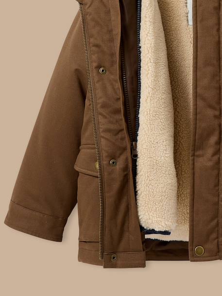 Parka 3 en 1 garçon Marine+Moka 8 - vertbaudet enfant 