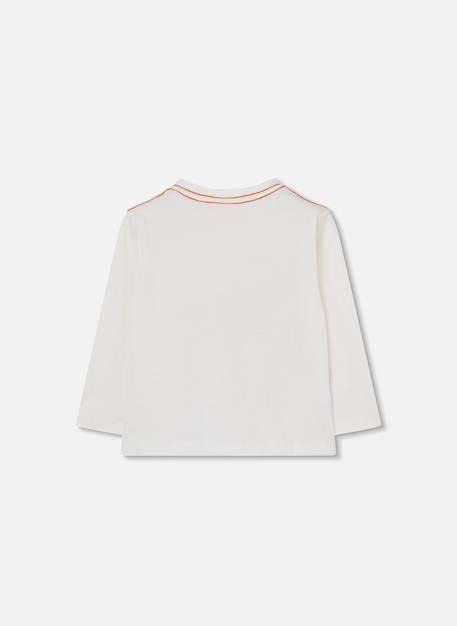 T-shirt en maille garçon imprimé chat Blanc 2 - vertbaudet enfant 