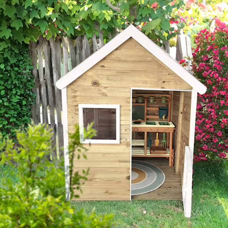 Maisonnette en bois traité pour enfant marina Marron 2 - vertbaudet enfant 