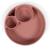 Assiette compartimentée en silicone Rose+Vert 2 - vertbaudet enfant 