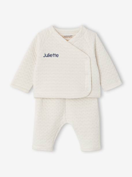 Ensemble naissance garçon personnalisable écru 6 - vertbaudet enfant 